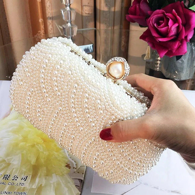 Pearl Clutch Bags Women Purse