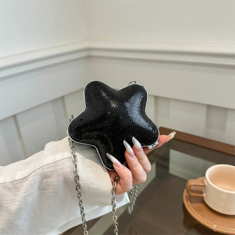 Star Bags PU Leather Party Evening Clutch Female Mini Bag