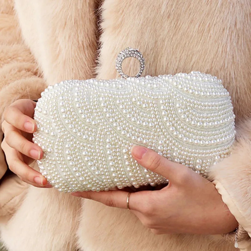 Pearl Clutch Bags Women Purse