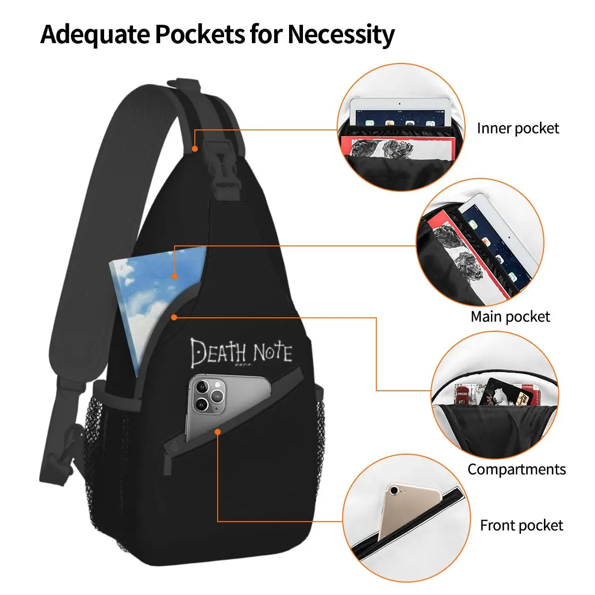 Death Note Anime Crossbody Sling Bags for Women