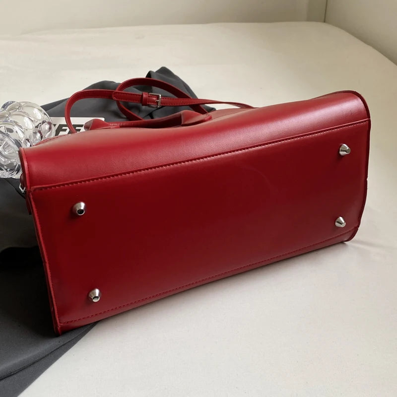 Red Color Large Size Women Handbags