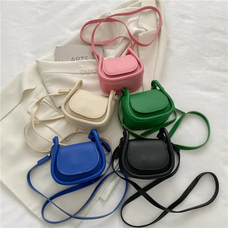 Candy Color Fashion Leather Mini Crossbody Bag for Women