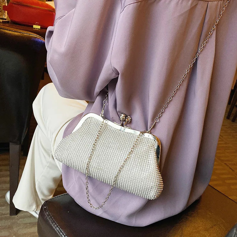 Luxury Dress Clutch Hand Bag Shiny Designer
