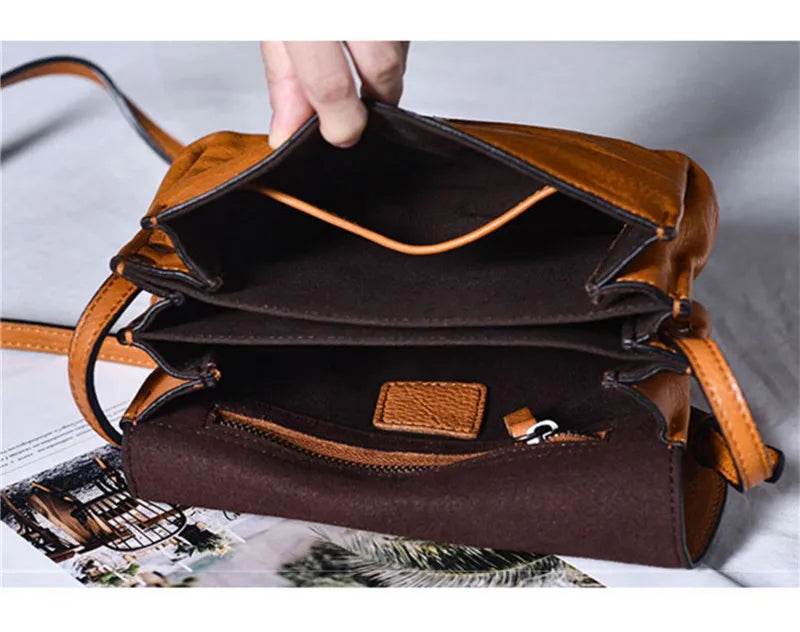 PNDME casual simple outdoor genuine leather women's bag fashion luxury