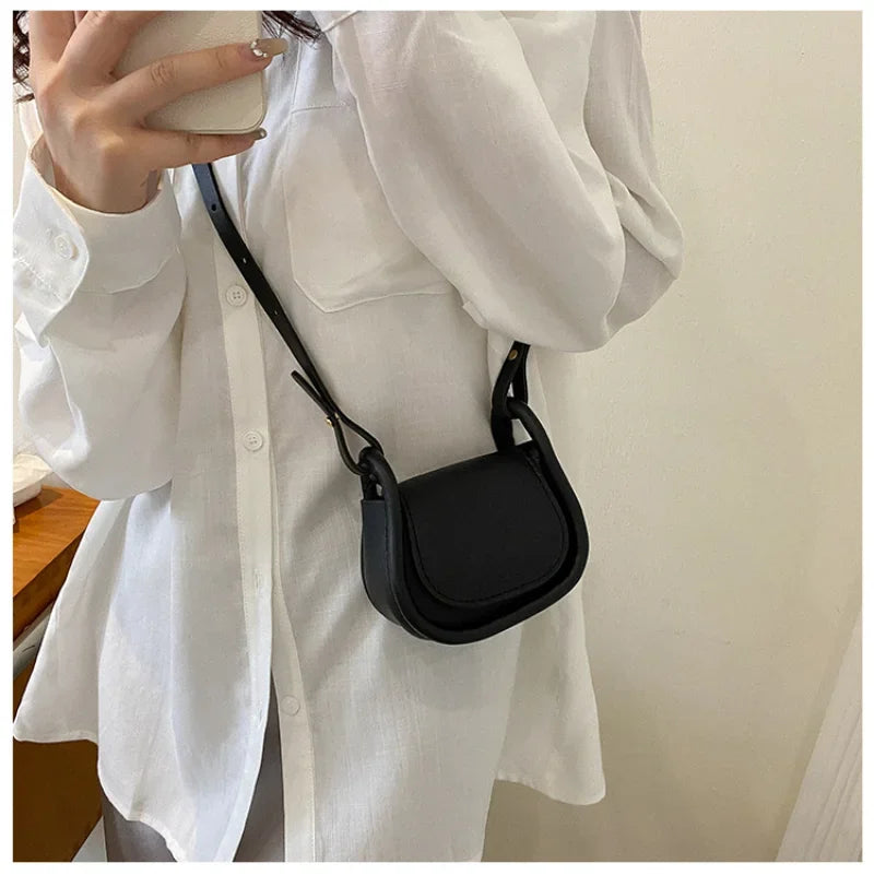 Candy Color Fashion Leather Mini Crossbody Bag for Women