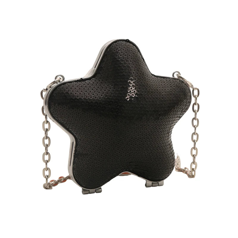 Star Bags PU Leather Party Evening Clutch Female Mini Bag