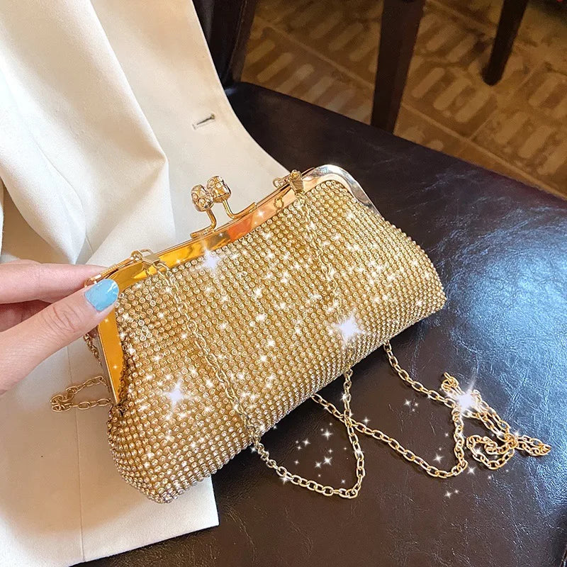 Luxury Dress Clutch Hand Bag Shiny Designer